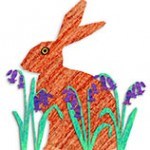 Hare in bluebells